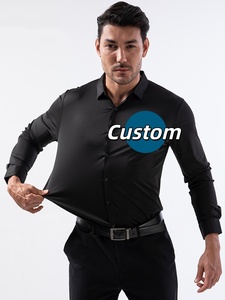 <span class=keywords><strong>Camisa</strong></span> Informal Minimalista para Hombre, Cuello Cuadrado, Sin Costuras, Alta Elasticidad, Estiramiento en Cuatro Direcciones, Resistente a los Rayos UV, <span class=keywords><strong>Antiarrugas</strong></span>, Estilo Normcore Juvenil - Product Image 2