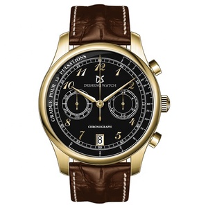 Fabricant de montres OEM, chronographe, mouvement <span class=keywords><strong>VK64</strong></span>, montres de luxe, bracelet en cuir - Product Image 1