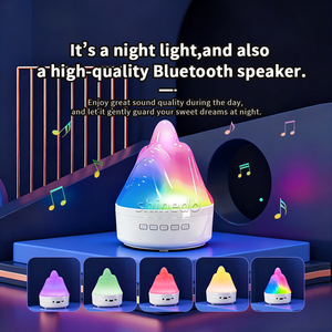 โคมไฟตั้งโต๊ะ LED อัจฉริยะแบบชาร์จไฟได้ พร้อมลำโพงเพลง รูปภูเขา<span class=keywords><strong>หิมะ</strong></span> ไฟกลางคืน LED รูปภูเขาไฟ สำหรับเด็ก ใช้ในห้องนอน - Product Image 4