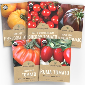 Packs <span class=keywords><strong>de</strong></span> graines <span class=keywords><strong>de</strong></span> tomates biologiques non-OGM 2025 – Assortiment <span class=keywords><strong>de</strong></span> 5 variétés : Roma, Black Krim, <span class=keywords><strong>Ananas</strong></span> – Pour fleurs artificielles d'intérieur et d'extérieur - Product Image 4