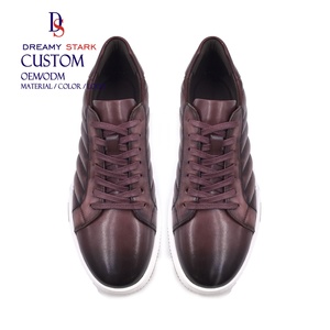 Dreamy Strark Custom <b>Sneaker</b> Fashion Hot Selling Men's Casual Shoes Genuine <b>Leather</b> <b>Sneakers</b> Lace-up Shoe for Men Office Party - Product Image 6