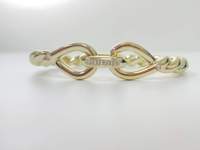 Bracelet en laiton torsadé avec motif serpent en corde de chanvre, finition polie, plaqué or véritable, zircon, fermoir à pression en cuivre