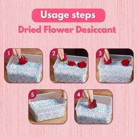 Gel de silice pour séchage de fleurs, cristaux fins réutilisables, rapide et réactivable pour fleurs fraîches, gel de silice réutilisable pour séchage de fleurs, couleur