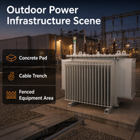Trafo Minyak 1600kVA Low Loss Tiga Fasa Inti Silikon Baja Laminasi Standar IEC60076 Tegangan Kva Sesuai Pesanan