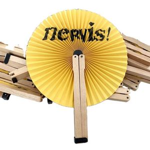 Abanico Plegable de Madera con Impresión de Logotipo Personalizado Promocional para Regalo Promocional - Product Image 1