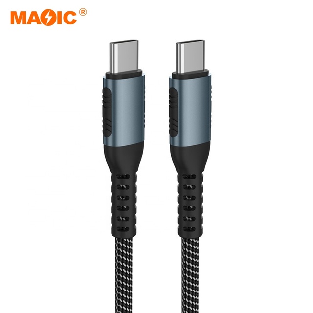 3A 5A High Speed Data Cables Type C to Type C Cable Braided USB C Male to Male Cable 60W 100W 240W Fast Charging