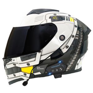 Casco de Motocicleta Integral con Doble Lente para Intercomunicador Bluetooth y Características de Cobertura Completa - Product Image 5