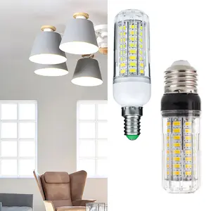 Bombillas LED de 12V para decoración de hogar y oficina, 72LED, E12, E26, E27, E14, B22, 5730 SMD, 70W