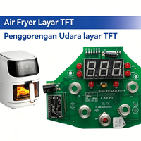 Carte de contrôle PCBA pour friteuse à air à écran tactile TFT, carte de circuit numérique pour friteuse à air, assemblage de PCB personnalisé OEM pour pièces de friteuse à air intelligente