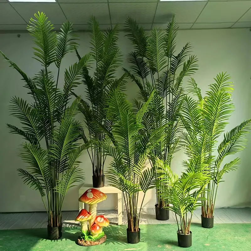 Planta artificial de palmera de kwai areca, decoración para interior del hogar, fábrica de china