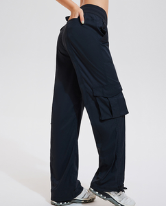 <span class=keywords><strong>Pantaloni</strong></span> da Yoga da Donna a Vita Media <span class=keywords><strong>con</strong></span> Coulisse e Doppia Tasca Laterale per Fitness e Attività all'Aperto - Product Image 2