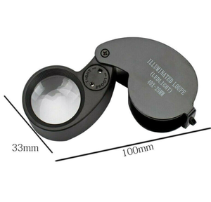 Lupa de Aumento 40x Plegable de Aleación de Aluminio con Doble Luz LED para Colección de Joyas, Diamantes, Jade y Artesanías Antiguas - Product Image 2