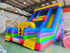 Grand toboggan <span class=keywords><strong>gonflable</strong></span> à prix avantageux, conception personnalisée à double voie, <span class=keywords><strong>structure</strong></span> d'amusement en PVC durable pour enfants et adultes - Product Image 4