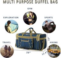 Sacs Polochon de Voyage pour Hommes, Sac de Week-End Grande Capacité, Sac de Nuit Cabine Léger et Robuste, Bagage de Sport Imperméable