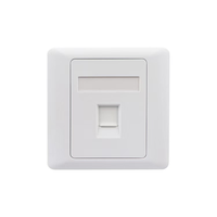Placa de pared Keystone RJ45 Cat6 con obturador antipolvo, montaje empotrado ABS de 86 mm, placa frontal de red para cableado Ethernet RJ45