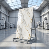 Panneau mural moderne en WPC à impression numérique, imitation marbre, imperméable, écologique, 1220x2440mm, 3mm, avec revêtement UV