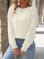 Pull en tricot élégant pour femmes, à manches longues et à découpes