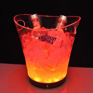 nuevo diseño <span class=keywords><strong>discoteca</strong></span> transparente acrílico plástico botella de cerveza servicio iluminado led cubo de hielo - Product Image 3