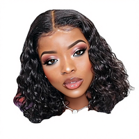 Perruque afro synthétique noire courte et volumineuse de style européen et américain, 34 pouces