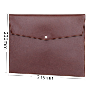 بو الجلود ملفات الوثائق حامل الملفات منظم الملفات للماء محفظة مغلف حالة المجلد مع إغلاق المفاجئة - Product Image 5