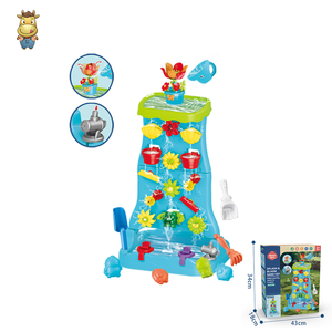 Ensemble de jouets aquatiques en plastique pour enfants Splash and Bloom, mur d'eau et de sable, jeu sensoriel de plage en plein air avec entonnoirs et moules - Product Image 5