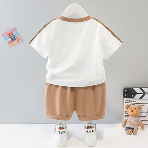 Set di Abbigliamento Estivo per Bambini e Bambine, Maglietta a Maniche Corte con Stampa Animale, Completo Due Pezzi per Bambini da <span class=keywords><strong>1</strong></span> a 4 Anni - Product Image 5