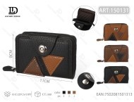 Portacarte a Fisarmonica da Uomo Jd con Bottone Singolo, Portafoglio per Carte di Credito in Pelle PU da 5 Pollici - Product Image 1