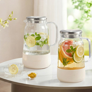 Jarra de Agua de Vidrio Little Bear de 1.8L, Gran Capacidad, para Preparación en Frío, Uso Doméstico, Color Beige - Product Image 2