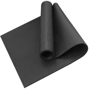 홈 고밀도 운동 요가 두꺼운 체조 접는 운동 에어로빅 체육관 매트 일반 검은 고무 스포츠 바닥 매트