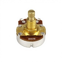 Potentiomètre à axe en cuivre A500k B250k, peut remplacer le bouton de volume et le bouton de tonalité de guitare électrique et de basse CTS