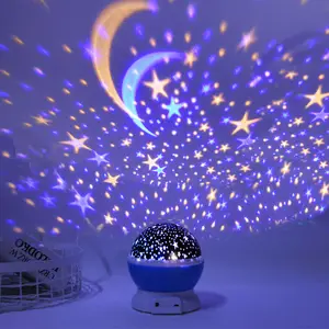 Hot Koop Slaapkamer Bal Vorm Batterij Operated Usb Oplaadbare Sterrenhemel Projector Star Night Lamp Licht