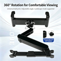 Support de tablette et téléphone portable rotatif et pliable pour appuie-tête de voiture, réglable et télescopique