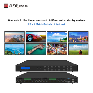 Matrice di Commutazione HD-mi 8x8 con Supporto EDID, Commutatori <span class=keywords><strong>Video</strong></span> HD 4K30 Multimediali con Separazione <span class=keywords><strong>Audio</strong></span>, Controllo RS232/LAN - Product Image 2