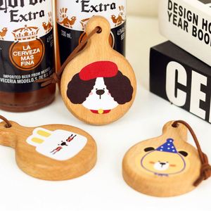 Aimants de réfrigérateur en bois gravés au laser avec logo personnalisé, ouvre-bouteille magnétique en bois pour promotions - Product Image 1