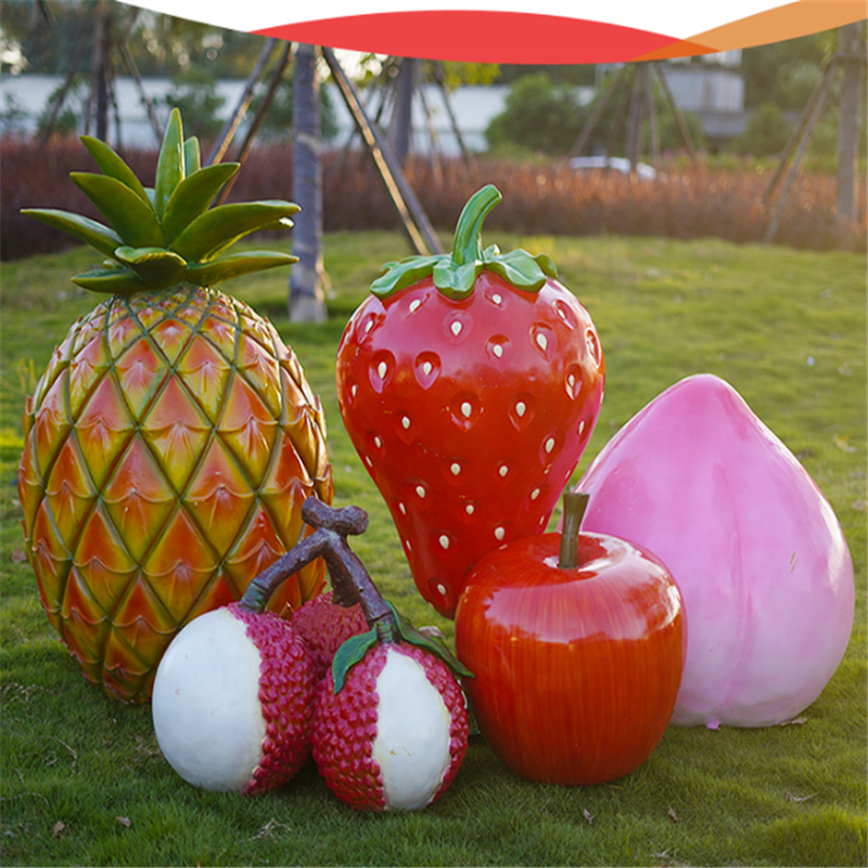 庭のために大きなサイズでカスタマイズされたガラス繊維のリアルな果物