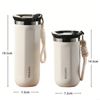 Logo personnalisé 350ml Double paroi en acier inoxydable isolé gobelet tasse à café Logo personnalisé avec poignée garder au chaud