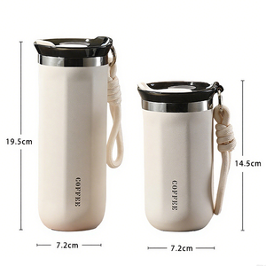Logo personnalisé 350ml Double paroi en acier inoxydable isolé gobelet tasse à café Logo personnalisé <span class=keywords><strong>avec</strong></span> <span class=keywords><strong>poignée</strong></span> garder au chaud - Product Image 4