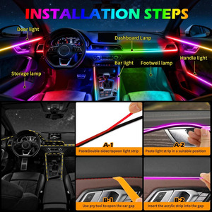 <span class=keywords><strong>Uniauto</strong></span> Magic Colour Smart, Luz Ambiental Universal, Kit de Iluminación Interior RGB Multicolor para Todos los Autos - Product Image 5