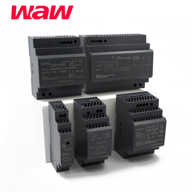DIN Rail Switching Power Supply HDR-60-24 60W 24V 2.5A for Industrial Automation Systems