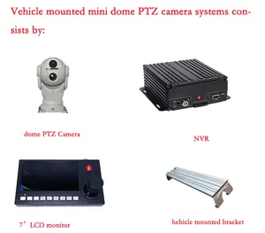 HD 2.0mega IP Voertuig gemonteerde outdoor dome PTZ camera voor surveillance systeem