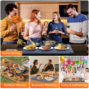 صينية تسخين طعام قابلة للطي مع تسخين كهربائي بملف حراري، سطح سيليكون مرن، لوح تسخين محمول للمطبخ - Product Image 4