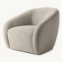 Fauteuil de salon moderne en chêne massif, fait main, avec revêtement en velours capitonné, canapé individuel, fauteuil décontracté pour chambre à coucher et salle à manger