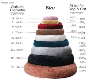 Cama calmante para perros y gatos, máquina antiansiedad, lavable, esponjosa, de lujo, impermeable, Base silenciosa, cálida, acogedora, suave, para mascotas, cachorro, cama redonda - Product Image 5