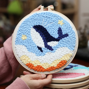 Đấm Kim Hoàn Chỉnh Kit Dễ Dàng Tự Làm May Vá Len <span class=keywords><strong>Cross</strong></span> <span class=keywords><strong>Stitch</strong></span> Chọc Ma Thuật Thêu Kim Kit Cho Người Mới Bắt Đầu Trang Trí Nội Thất - Product Image 2