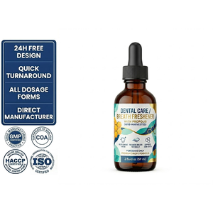 Gouttes dentaires à la <span class=keywords><strong>propolis</strong></span> pour la santé des gencives des chiens souffrant de gencives rouges et saignantes GMP ISO COA - Product Image 1