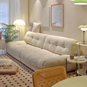 Canapé sectionnel trois places BAXTERR inspiré de Milano, contemporain, en cuir véritable italien, assise carrée, style villa, minimaliste et luxueux - Product Image 3