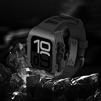 Boîtier de montre en acier inoxydable de style le plus récent avec plusieurs options de couleurs, bracelet en fluororubber pour IWatch Series 10 42 46 49 mm