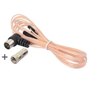 Bingfu 75 Ohm TV Female FM Dipole Antenna with 1.7m 5.57ft Extension Cable & F Male Adapter for Radio Onkyo Yamaha Pioneer