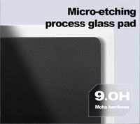 Tapis de souris en verre résistant à l'usure, à surface micro-gravée lisse et de haute qualité, très vendu