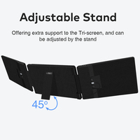 Moniteur portable triple écran 14 pouces IPS FHD LED pour ordinateur portable, extenseur d'écran avec USB-C/60Hz Plug-and-Play pour Mac/Windows (vente en gros/en vrac)